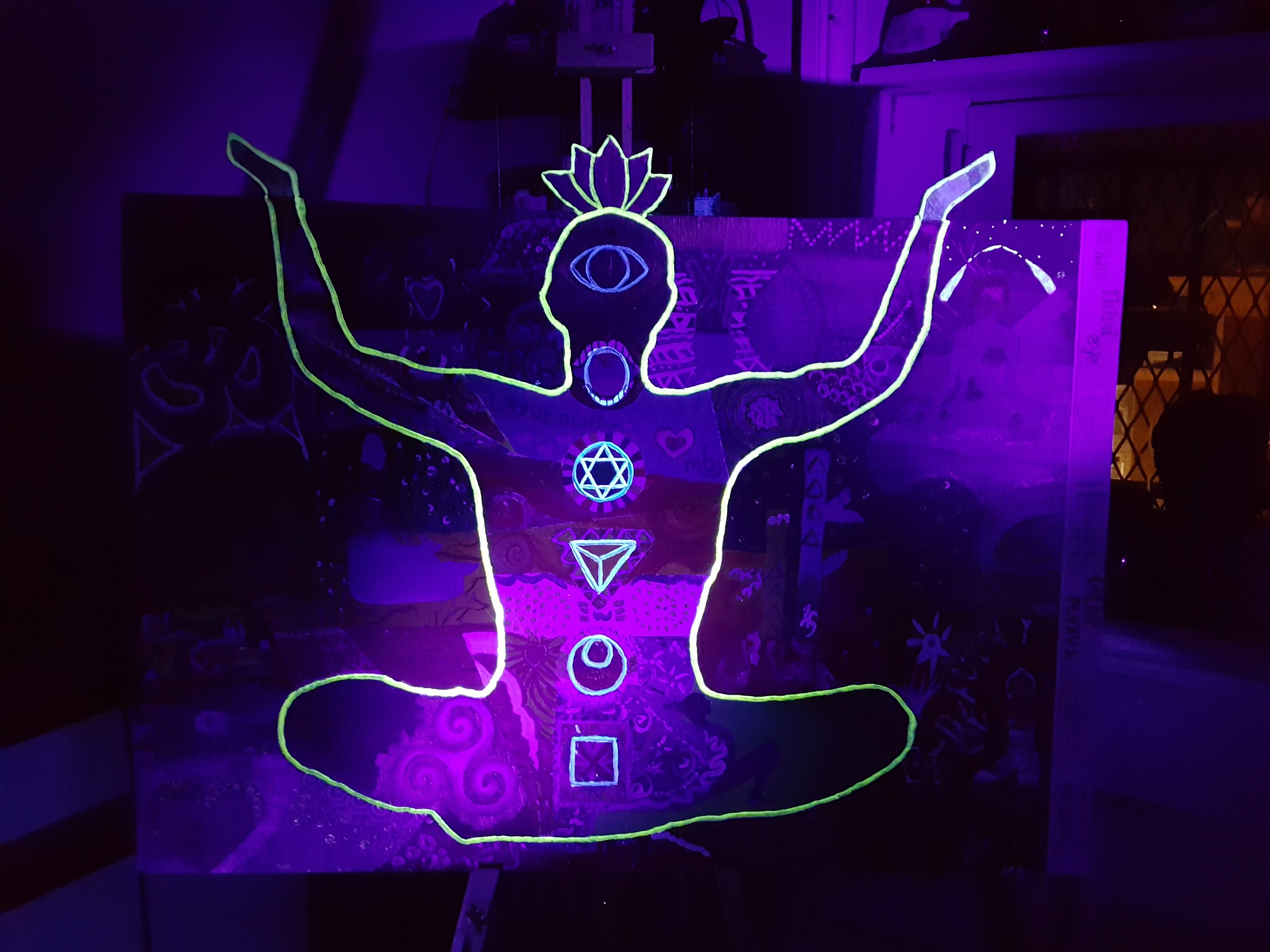 Under Blacklight - Process photo